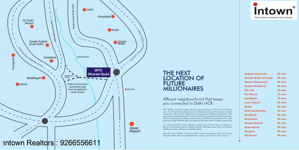 Wtc Sharda Quad Location Map